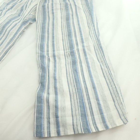 The Lady & The Sailor Womens Blue Striped Elastic Waist Wide Leg Pants Size 3 - Picture 5 of 13